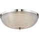 Portland LED 16 inch Polished Nickel Flush Mount Semi Flush Ceiling Light