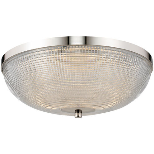 Portland LED 16 inch Polished Nickel Flush Mount Semi Flush Ceiling Light