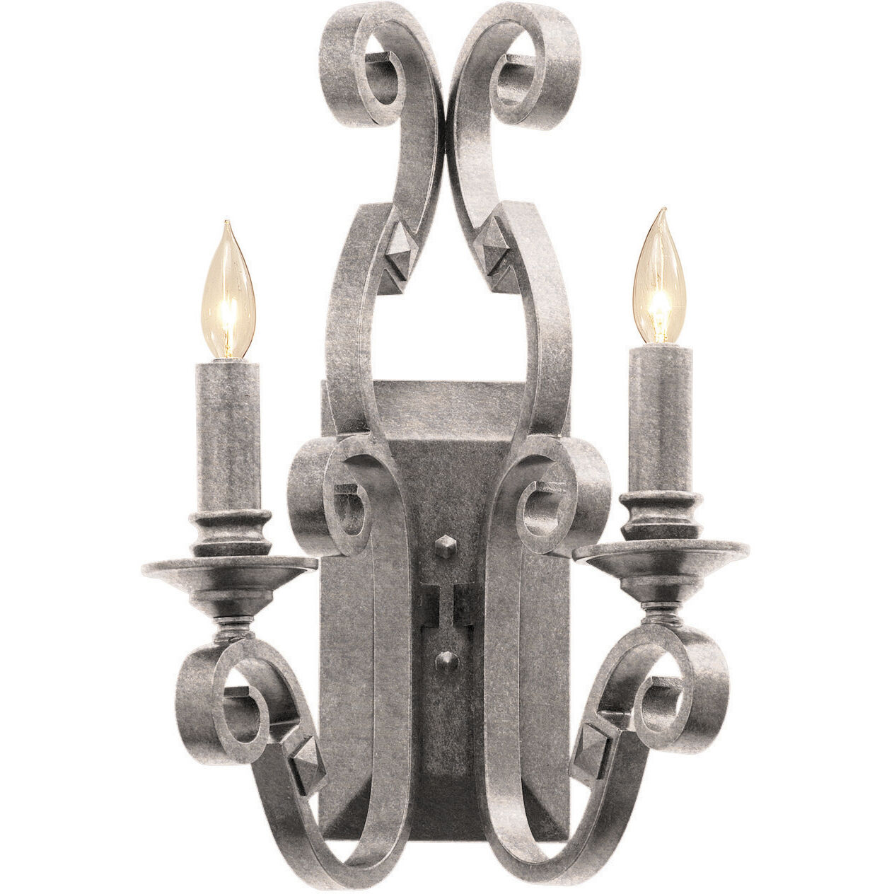 Ibiza 2 Light 16 inch Pearl Silver Wall Sconce Wall Light