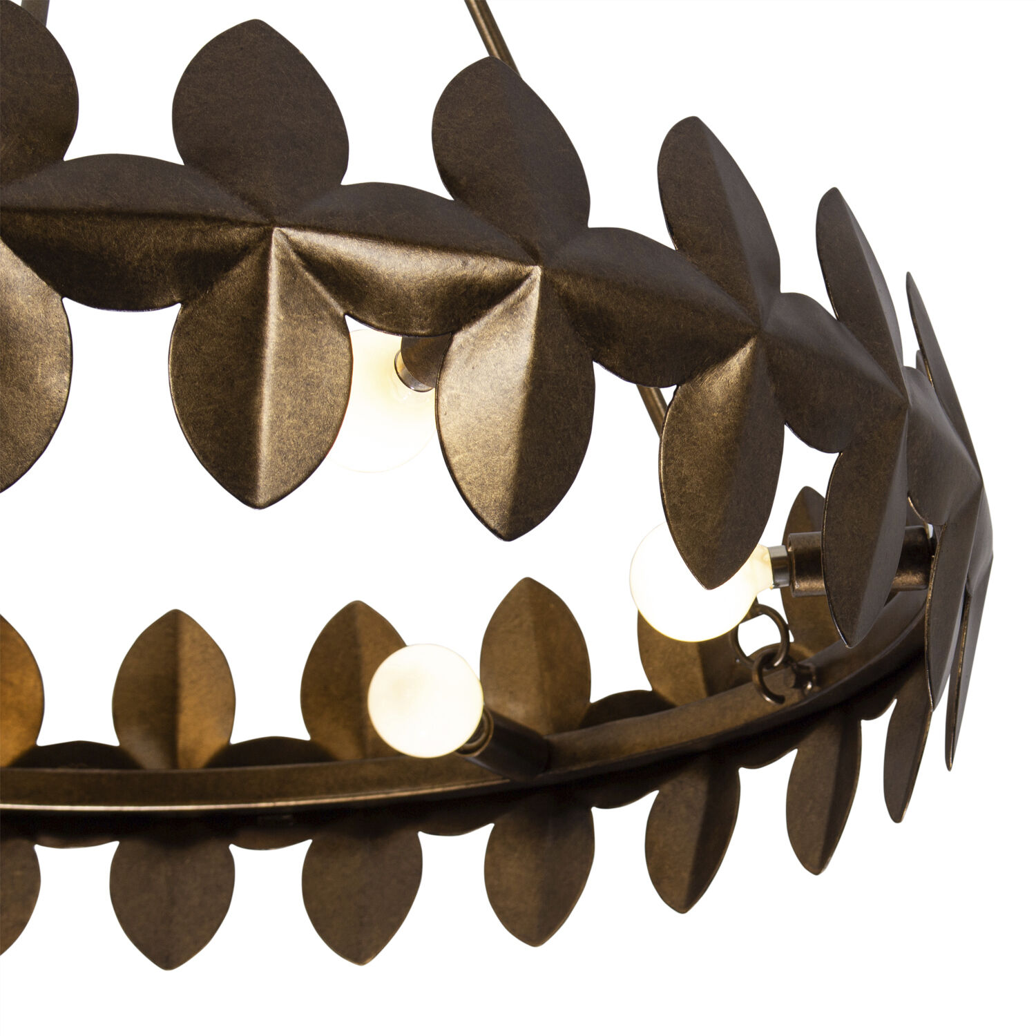 Vittoria 6 Light 28 inch Pearlized Antique Brass Chandelier Ceiling Light