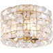 Crescent 3 Light 17 inch Oxidized Gold Leaf Flush Mount Ceiling Light