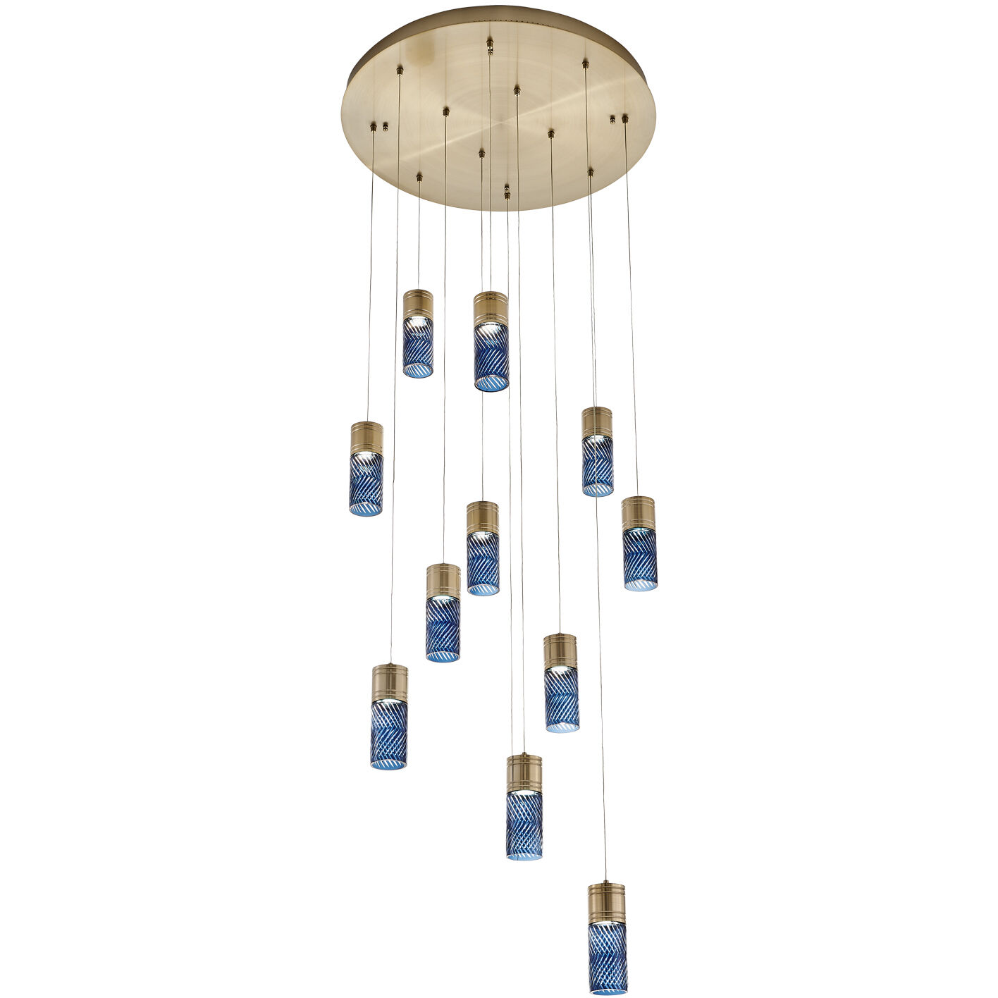 Kiriko LED 30 inch Winter Brass Chandelier Ceiling Light