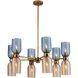 Azul 12 Light 36 inch Aged Gold Chandelier Ceiling Light