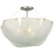 Cirrus 3 Light 24 inch Satin Nickel Semi Flush Mount Ceiling Light
