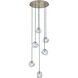 Pallina 6 Light 24 inch Winter Brass Chandelier Ceiling Light