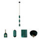 Verde 1 Light 4 inch Satin Brass Mini Pendant Ceiling Light in Fluted Green Glass