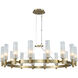 Lorne LED 34 inch Winter Brass Chandelier Ceiling Light