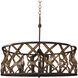 Soho 6 Light 28 inch Milk Chocolate Pendant Ceiling Light