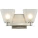 Weston LED 5 inch Glazed Nickel Bath Vanity Wall Light