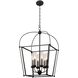 Sutter 6 Light 27 inch Smooth Matte Black Pendant Lantern Ceiling Light