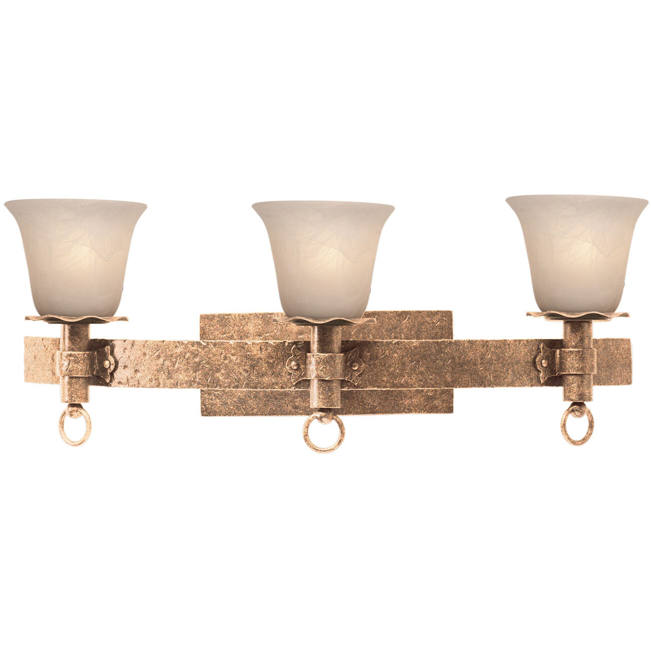 Americana 3 Light 26.5 inch Modern Gold Vanity Light Wall Light