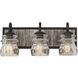 Bainbridge 3 Light 19 inch Black Iron Bath Vanity Wall Light