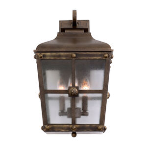 Sherwood Outdoor 3 Light 11 inch Aged Bronze Wall Sconce Wall Light