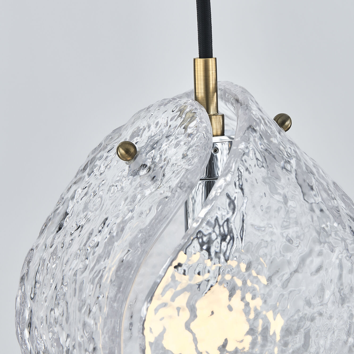 Pallina 1 Light 6 inch Winter Brass Pendant Ceiling Light in Clear