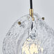 Pallina 1 Light 6 inch Winter Brass Pendant Ceiling Light in Clear