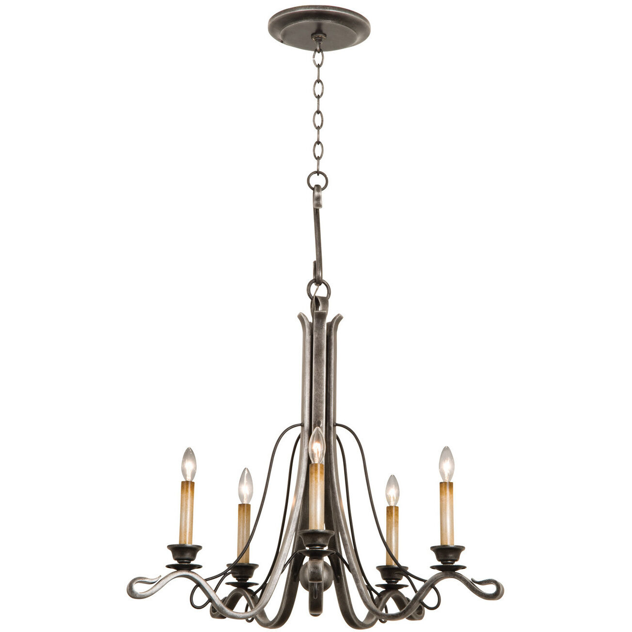 Keller 5 Light 28 inch Royal Mahogany Chandelier Ceiling Light
