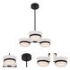 Anel 24 inch Matte Black Chandelier Ceiling Light