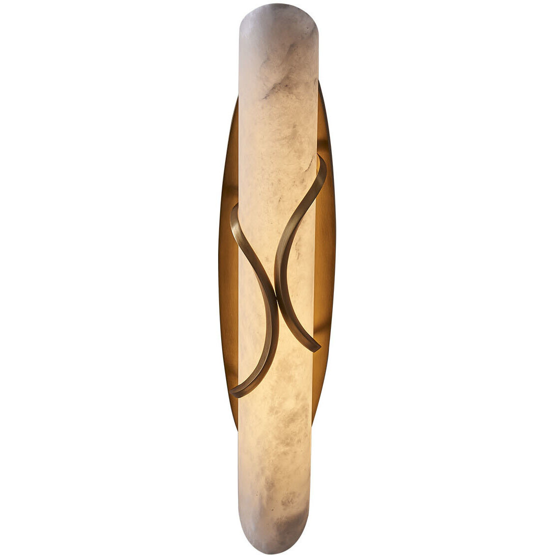 Gypsum Wall Sconce Wall Light in True Brass