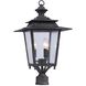 Saddlebrook 3 Light 25 inch Aged Iron Outdoor Post Mount