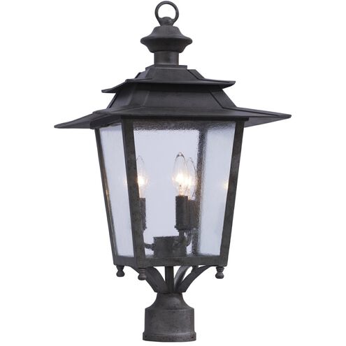 Saddlebrook 3 Light 25 inch Aged Iron Outdoor Post Mount