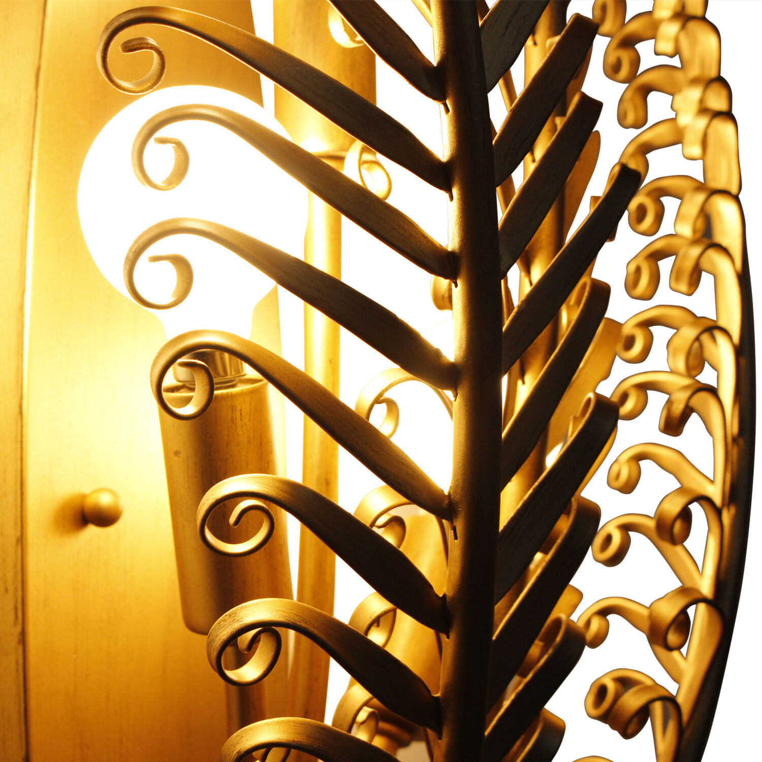 Fern 3 Light 11.5 inch Modern Gold Wall Sconce Wall Light