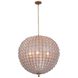 Samal 6 Light 25 inch Oxidized Gold Leaf Pendant Chandelier Ceiling Light