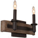 Duluth 2 Light 12 inch Satin Bronze Bath Vanity Wall Light