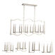 Provence Island Linear Ceiling Light in Polished Nickel