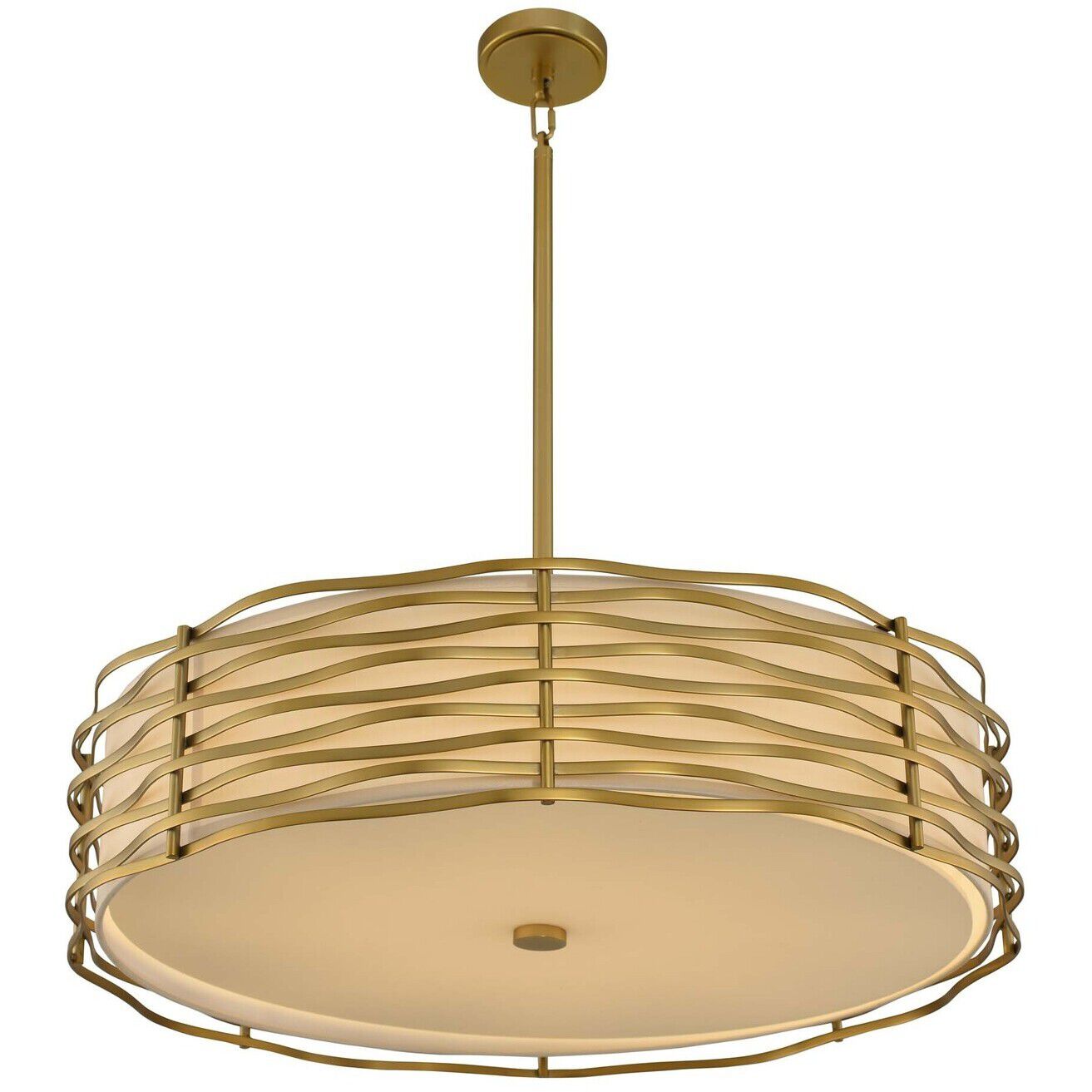 Paloma LED 31 inch Vintage Brass Pendant Ceiling Light