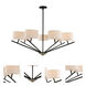 Tahoe 7 Light 38 inch Matte Black with Polished Nickel Chandelier Ceiling Light