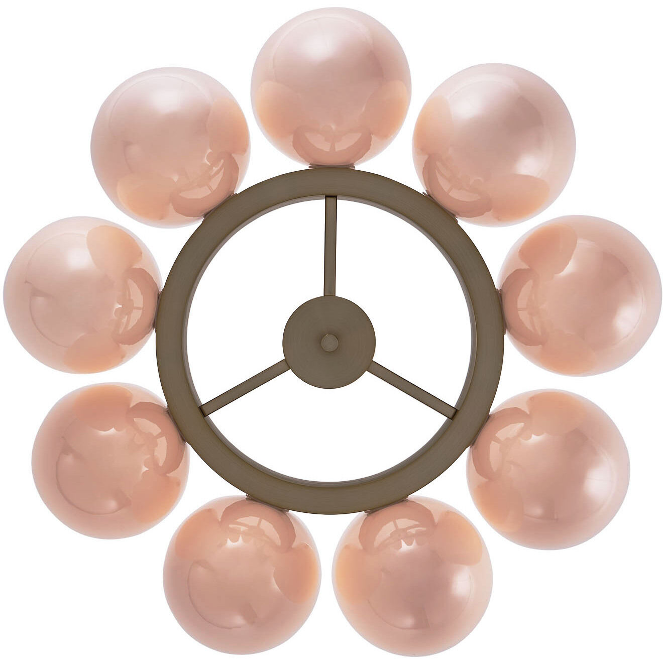 Cocoon 9 Light 28 inch Winter Brass Pendant Chandelier Ceiling Light