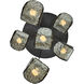 Pallina 6 Light 24 inch Satin Black Nickel Chandelier Ceiling Light in Smoked