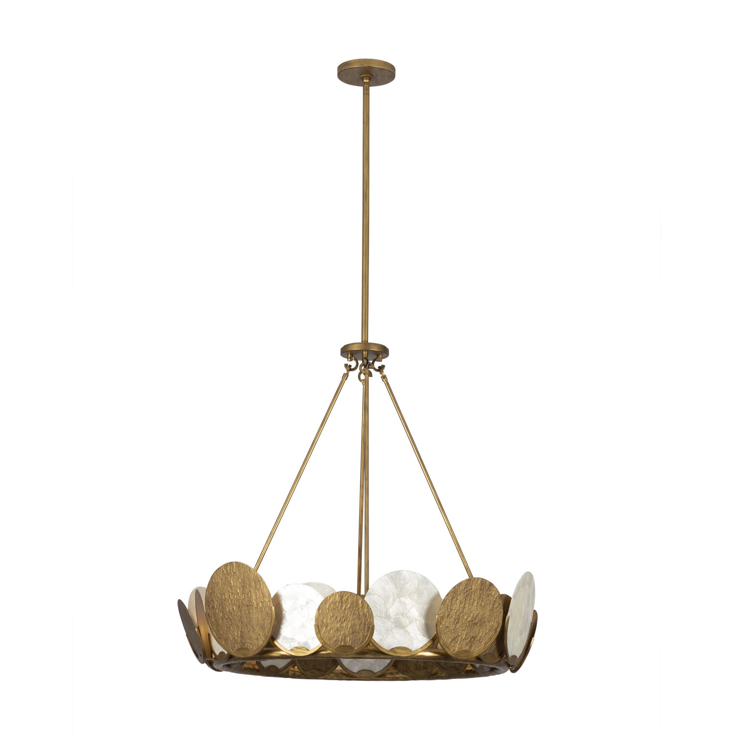 Cirque 8 Light 34 inch Rustic Gold Pendant Ceiling Light