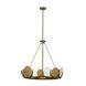 Cirque 8 Light 34 inch Rustic Gold Pendant Ceiling Light