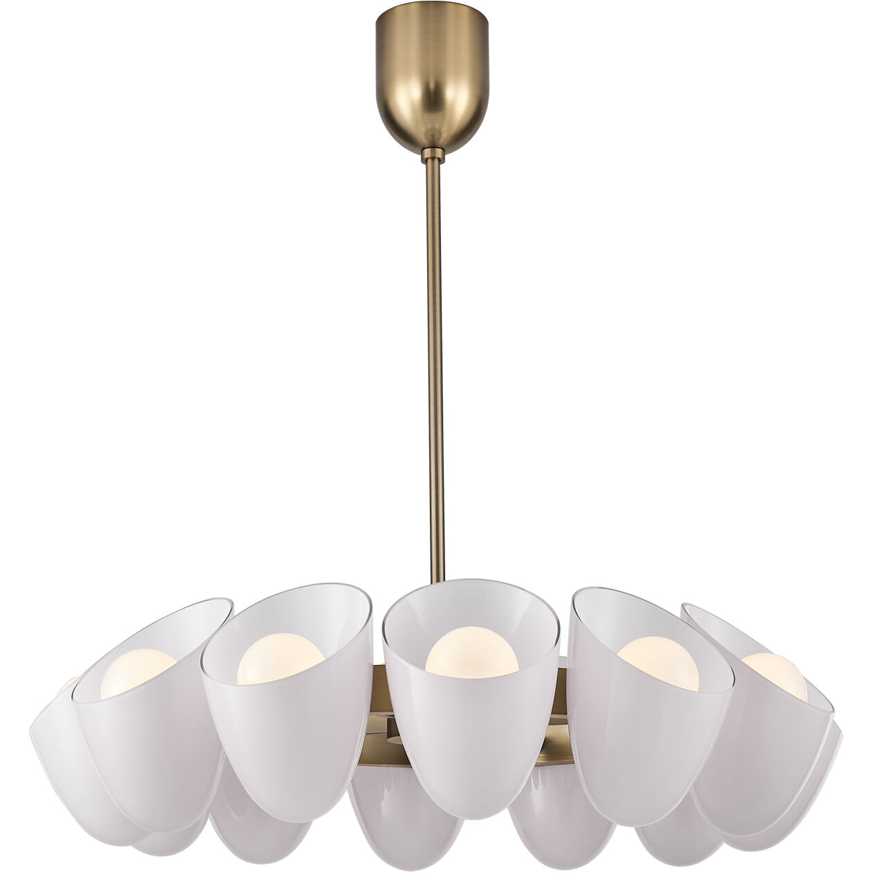 Cocoon 12 Light 36 inch Winter Brass Chandelier Ceiling Light