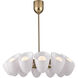 Cocoon 12 Light 36 inch Winter Brass Chandelier Ceiling Light