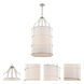 Carson 8 Light 20 inch Polished Nickel Foyer Pendant Ceiling Light in Off White