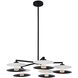 Fresno 5 Light 28 inch White and Matte Black Chandelier Ceiling Light