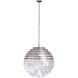 Sphere 6 Light 28 inch Pearlized Antique Brass Pendant Ceiling Light