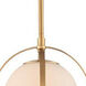 Lennox 1 Light 9 inch New Brass Mini Pendant Ceiling Light