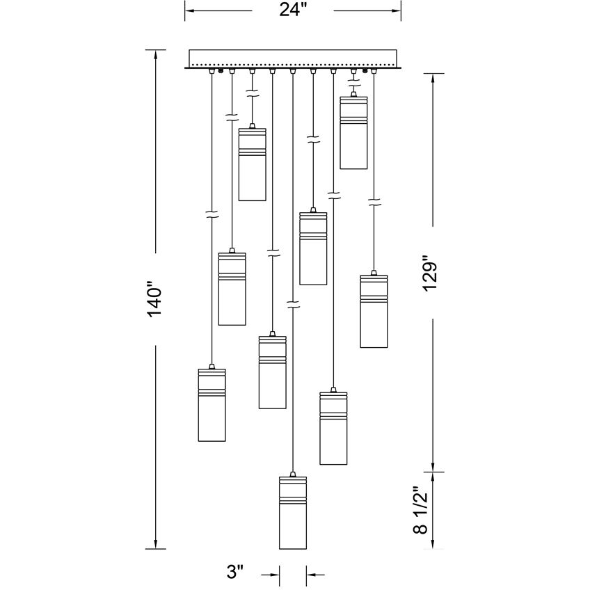 Kiriko LED 24 inch Winter Brass Chandelier Ceiling Light