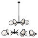 Elliptical 6 Light 44 inch Matte Black Pendant Ceiling Light