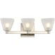 Weston LED 5 inch Glazed Nickel Bath Vanity Light Wall Light