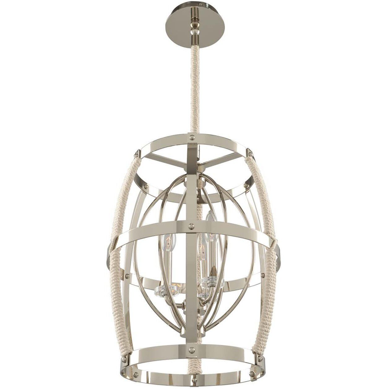Bradbury 3 Light 15 inch Polished Nickel Pendant Ceiling Light