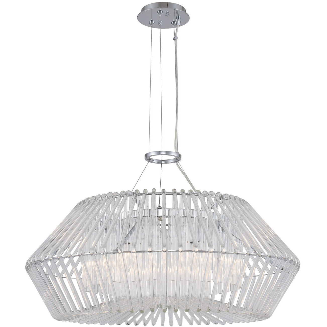 Taza 6 Light 28 inch Chrome Pendant Ceiling Light