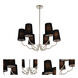 Sophia 6 Light 28 inch Polished Nickel Chandelier Ceiling Light in Black