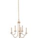 Kiera 6 Light 22 inch Modern Gold Chandelier Pendant Ceiling Light