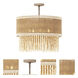 Naturale 5 Light 22 inch Jute Semi Flush Mount Ceiling Light