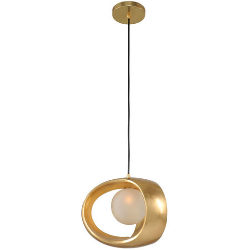 Calistoga LED 12 inch Gold Leaf Mini Pendant Ceiling Light