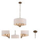 Curva 4 Light 18 inch Brushed Champagne Gold Chandelier Ceiling Light